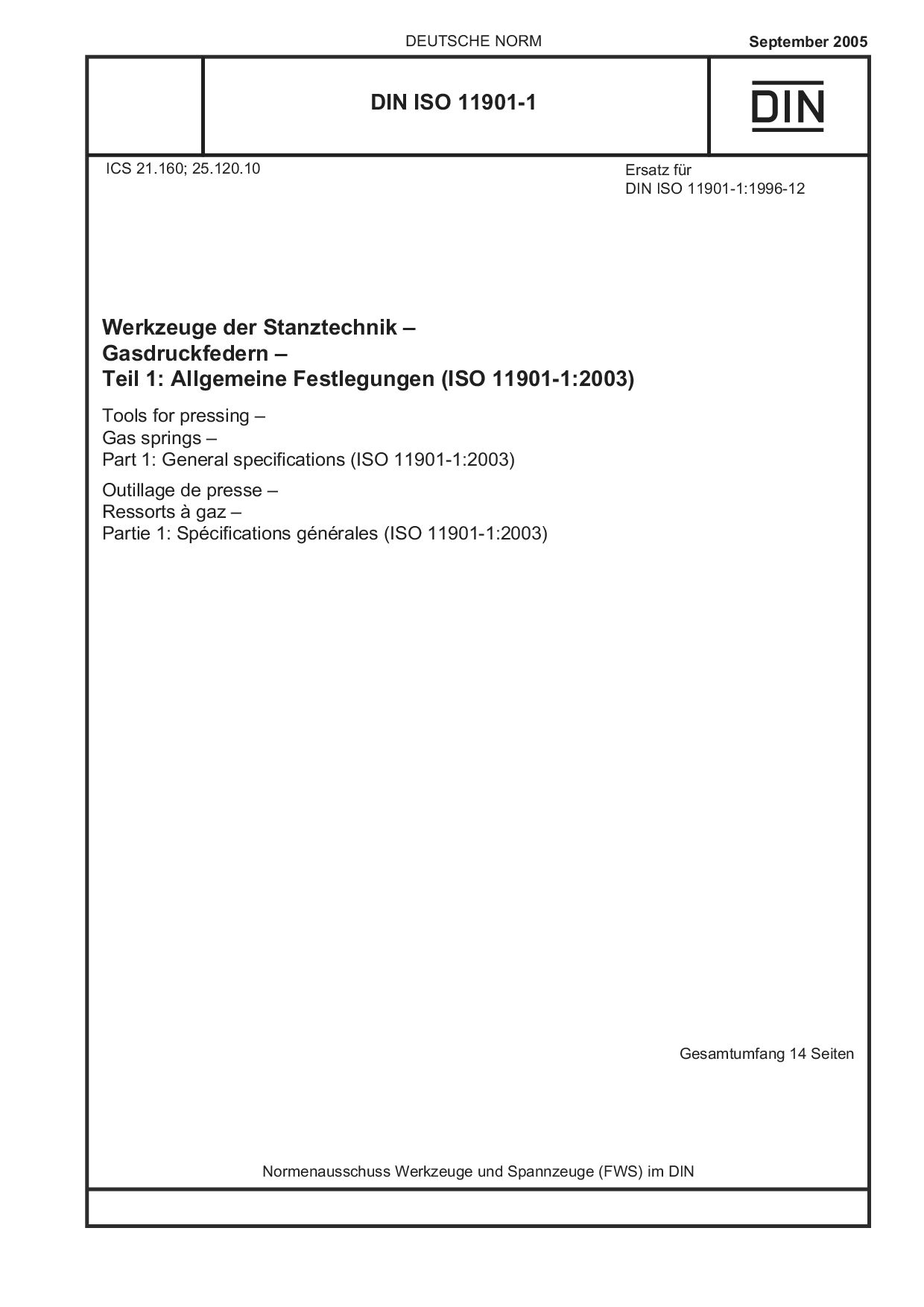 DIN ISO 11901-1:2005封面图