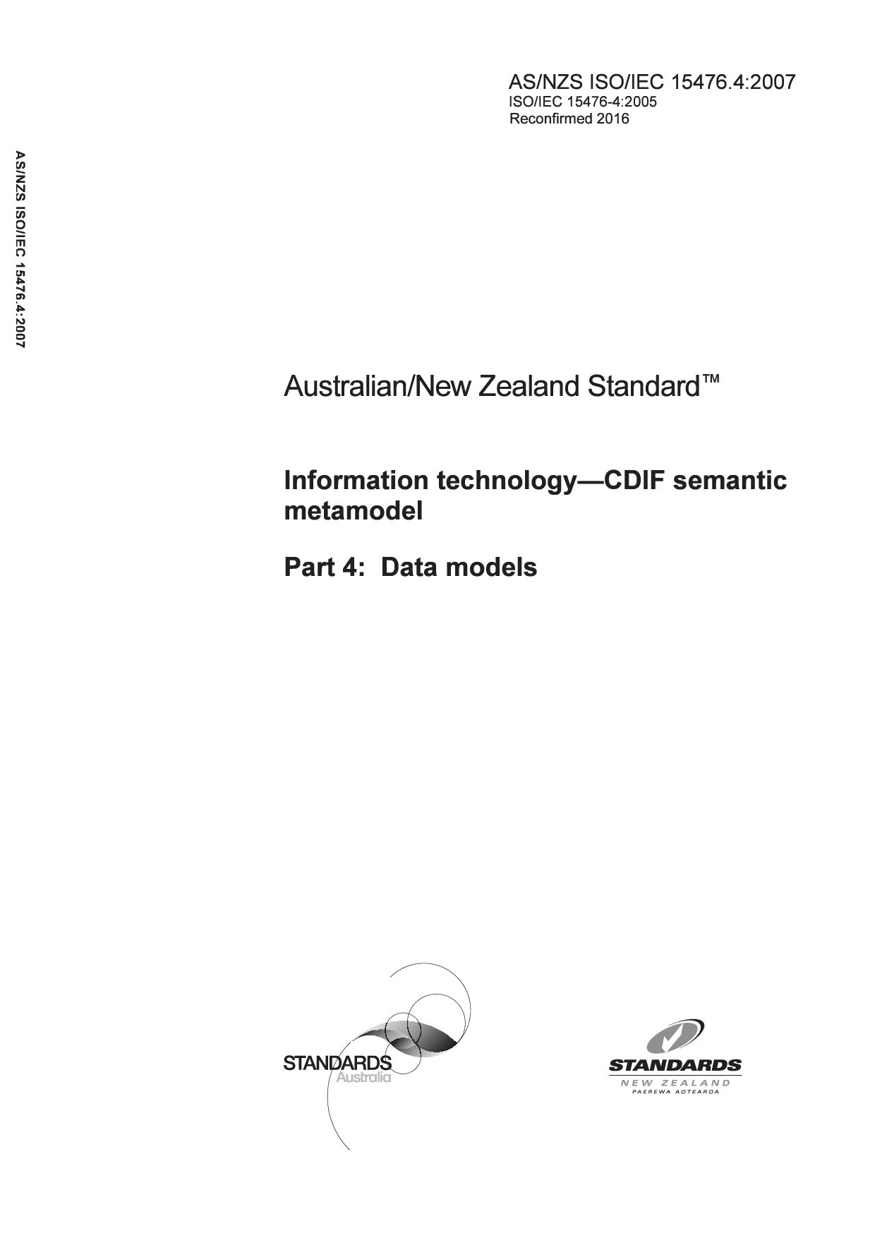 AS/NZS ISO/IEC 15476.4:2007(R2016)封面图