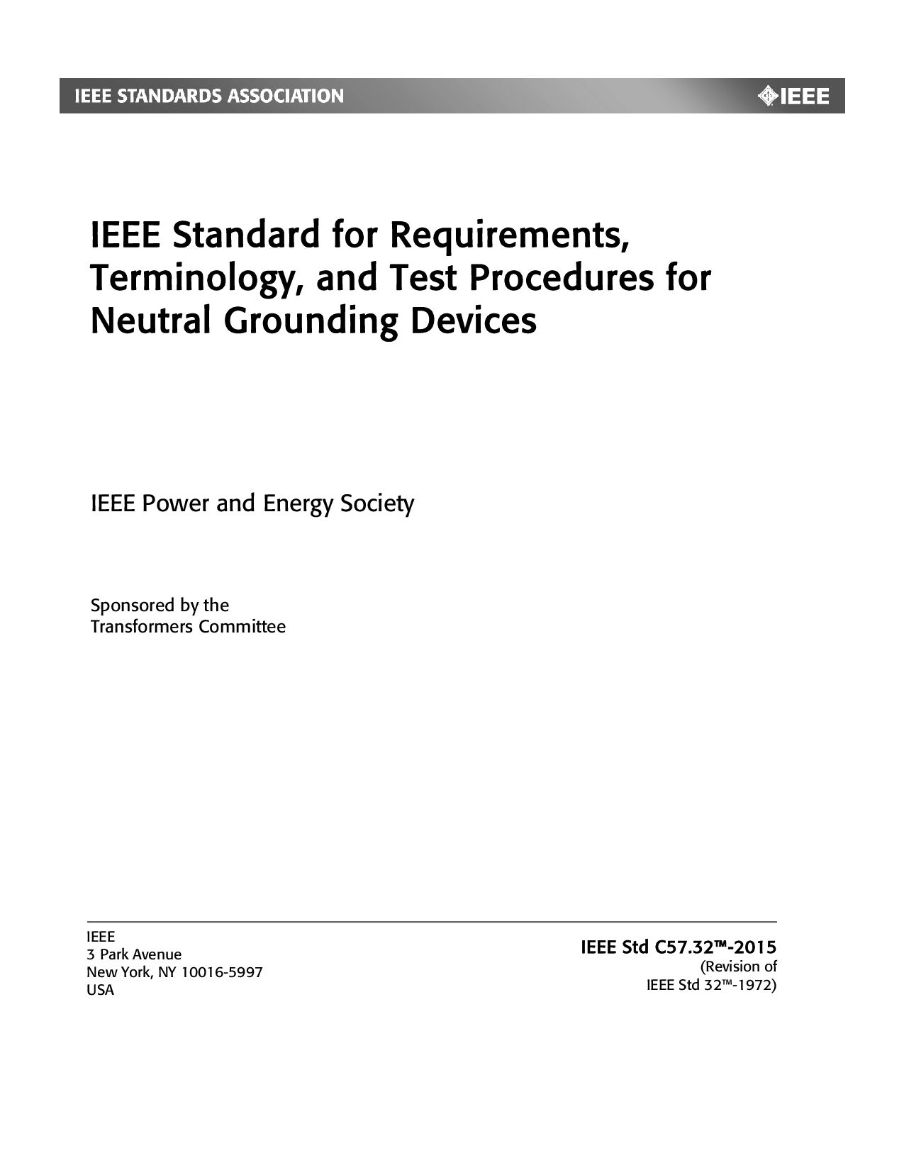 IEEE Std C57.32-2015封面图