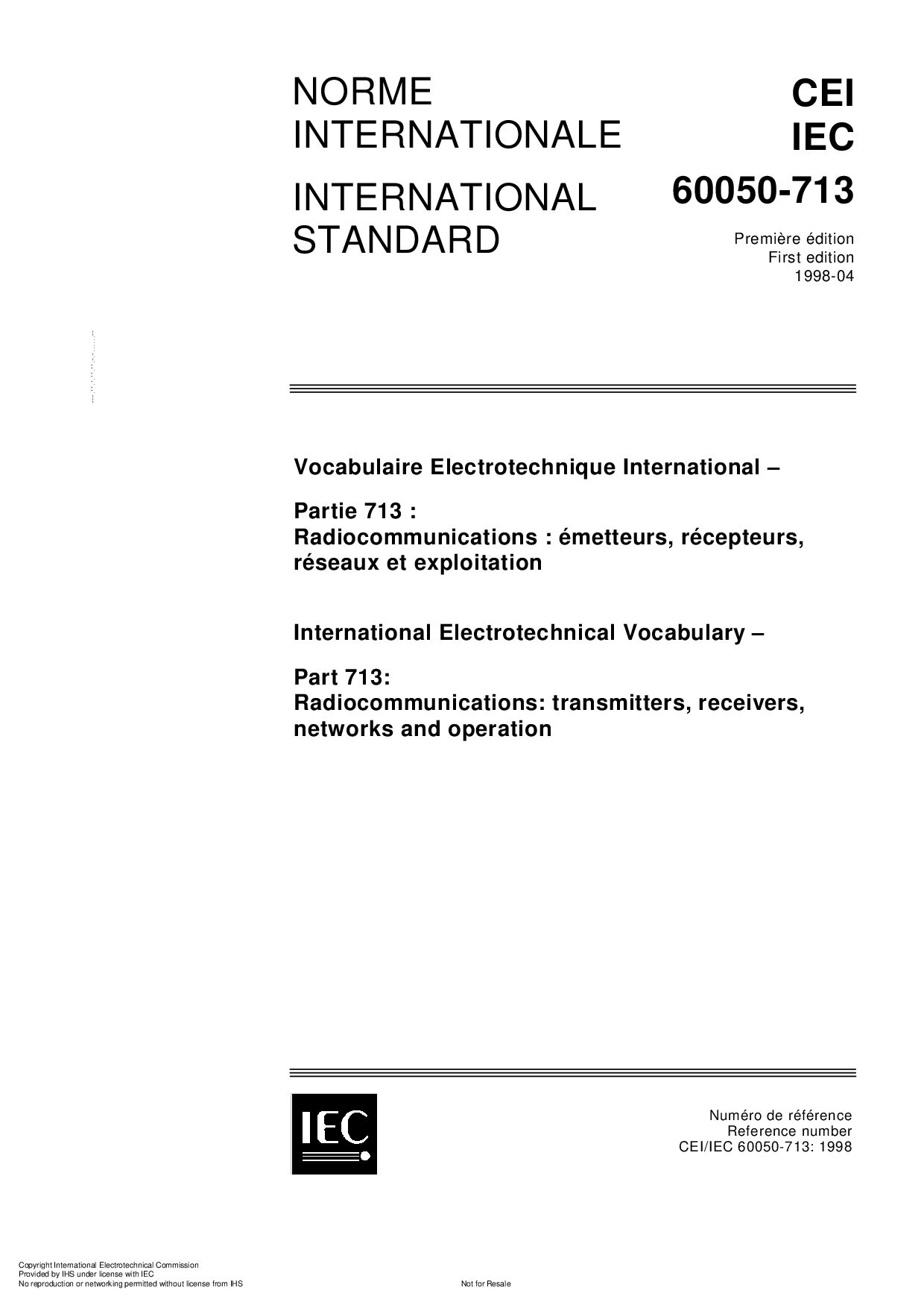IEC 60050-713:1998封面图