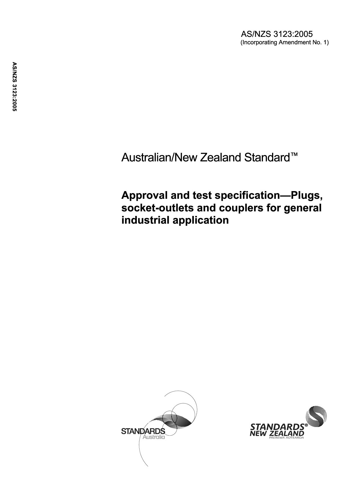 AS/NZS 3123:2005(R2020)封面图