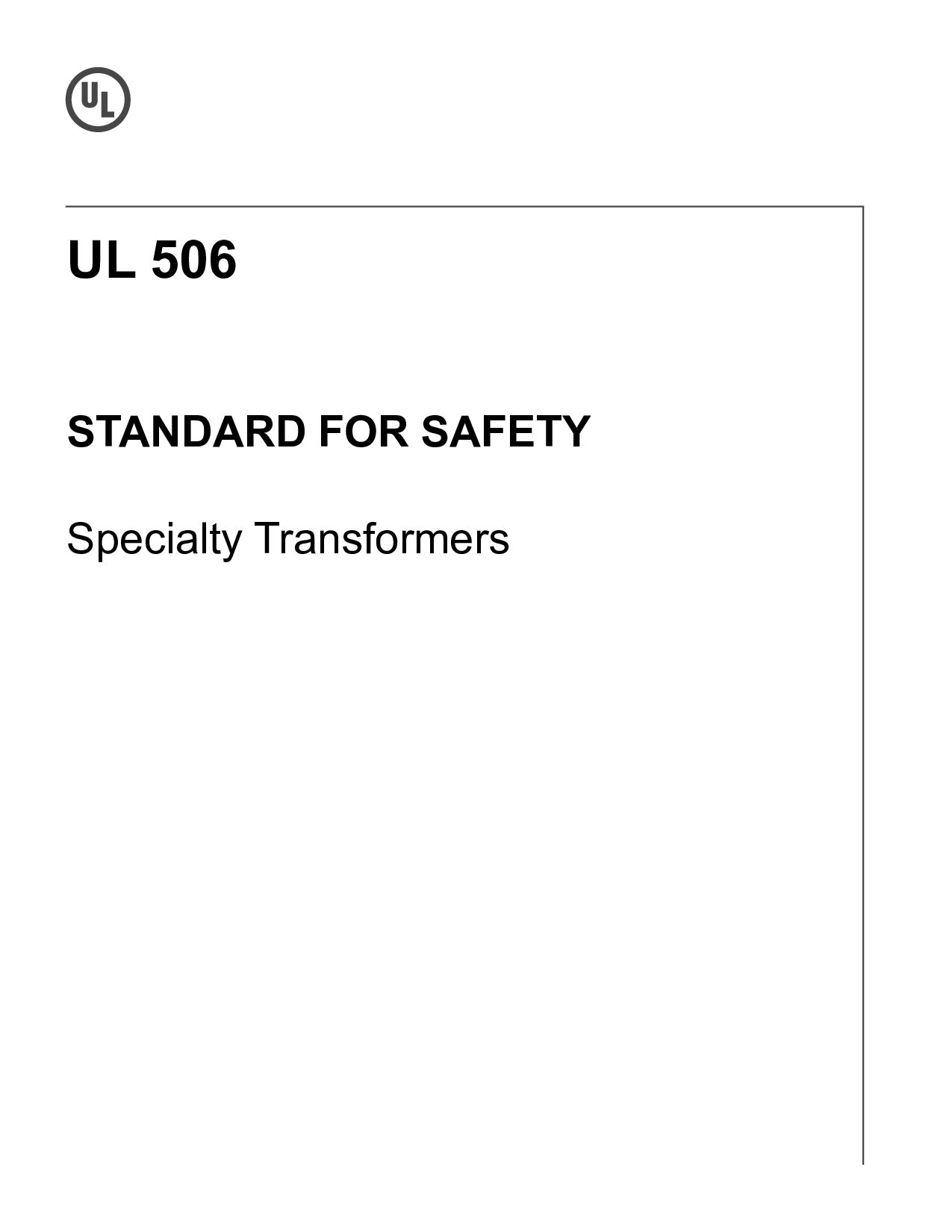 UL 506-2022封面图