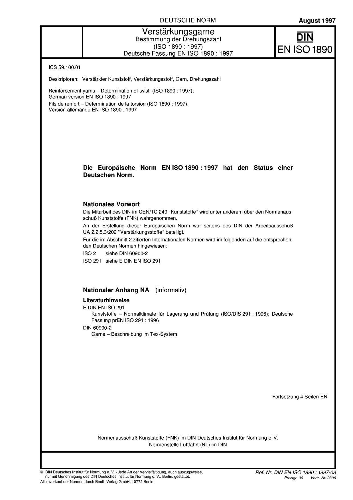 DIN EN ISO 1890:1997封面图