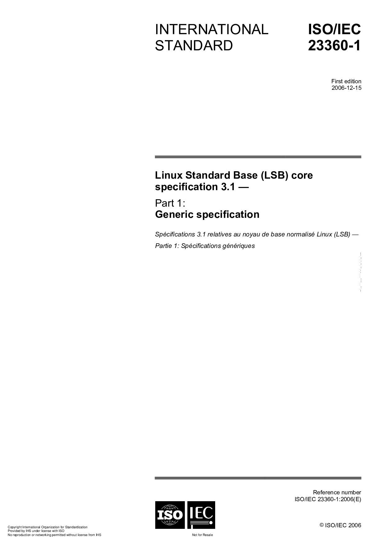 ISO/IEC 23360-1:2006封面图
