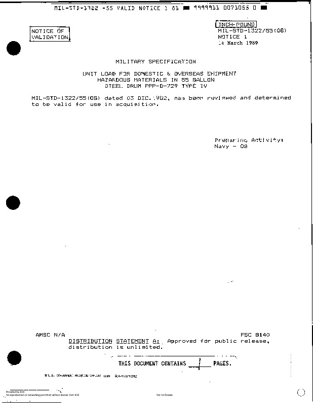 NAVY MIL-STD-1322-55 VALID NOTICE 1-1989封面图