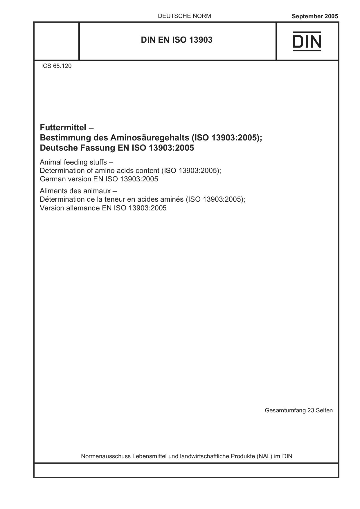 DIN EN ISO 13903:2005封面图