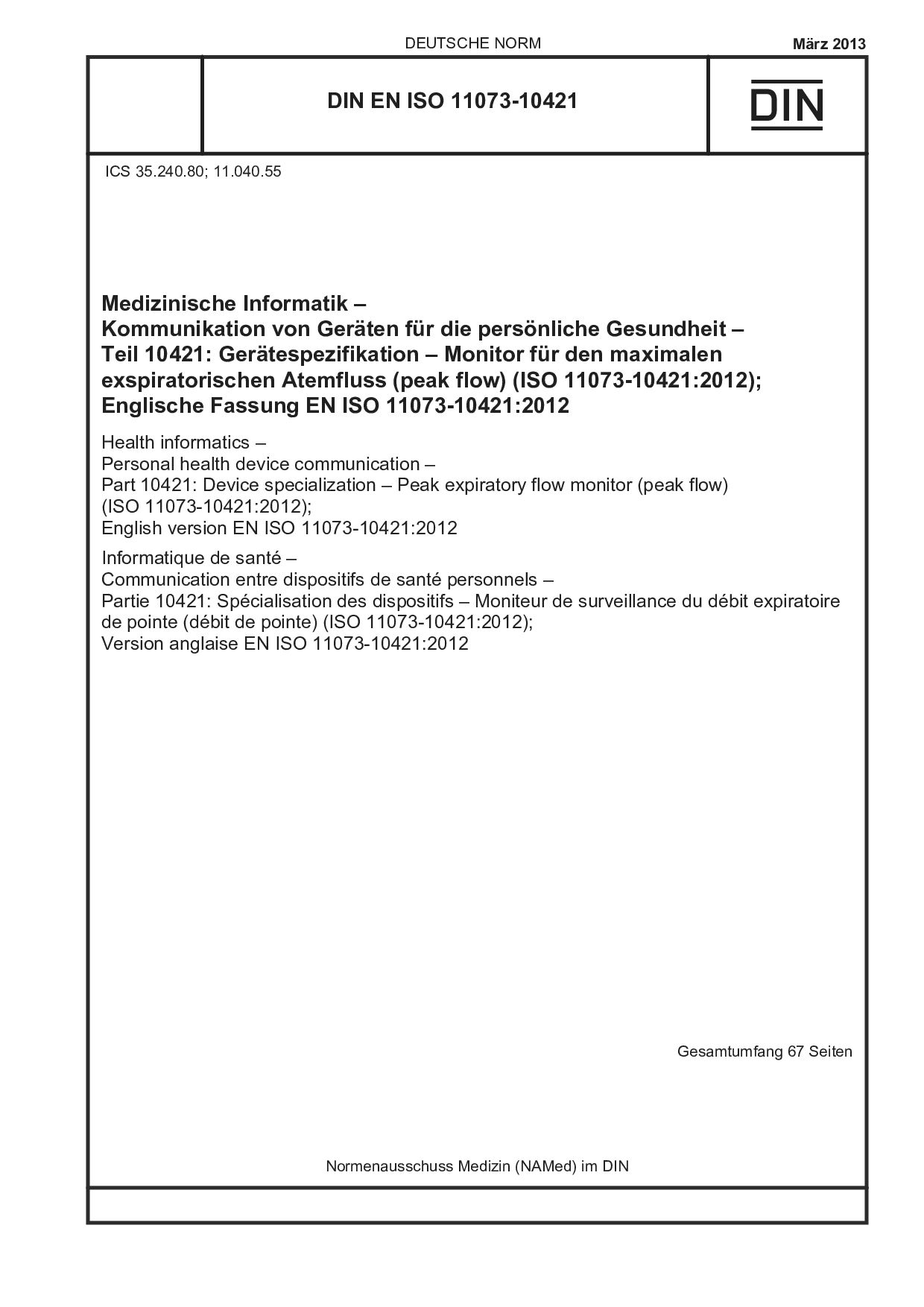 DIN EN ISO 11073-10421:2013