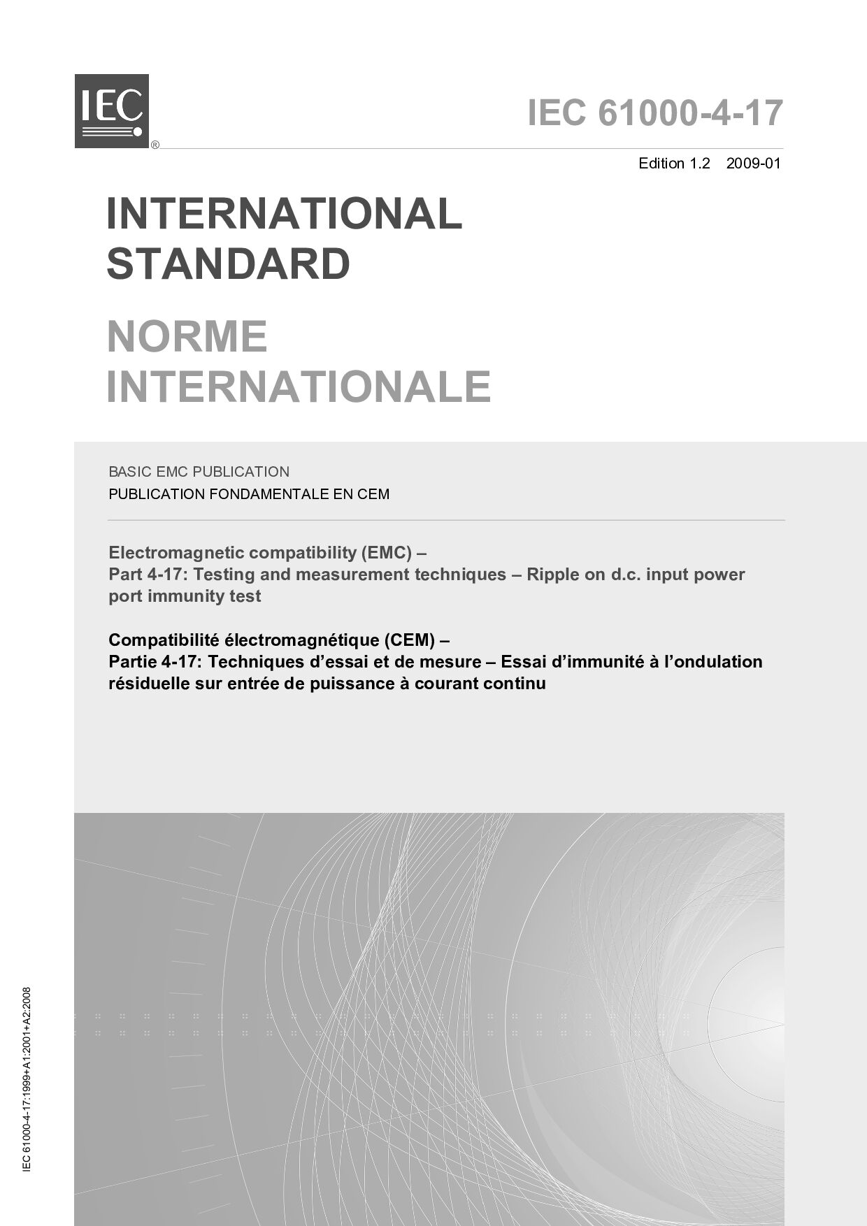 IEC 61000-4-17:2009封面图