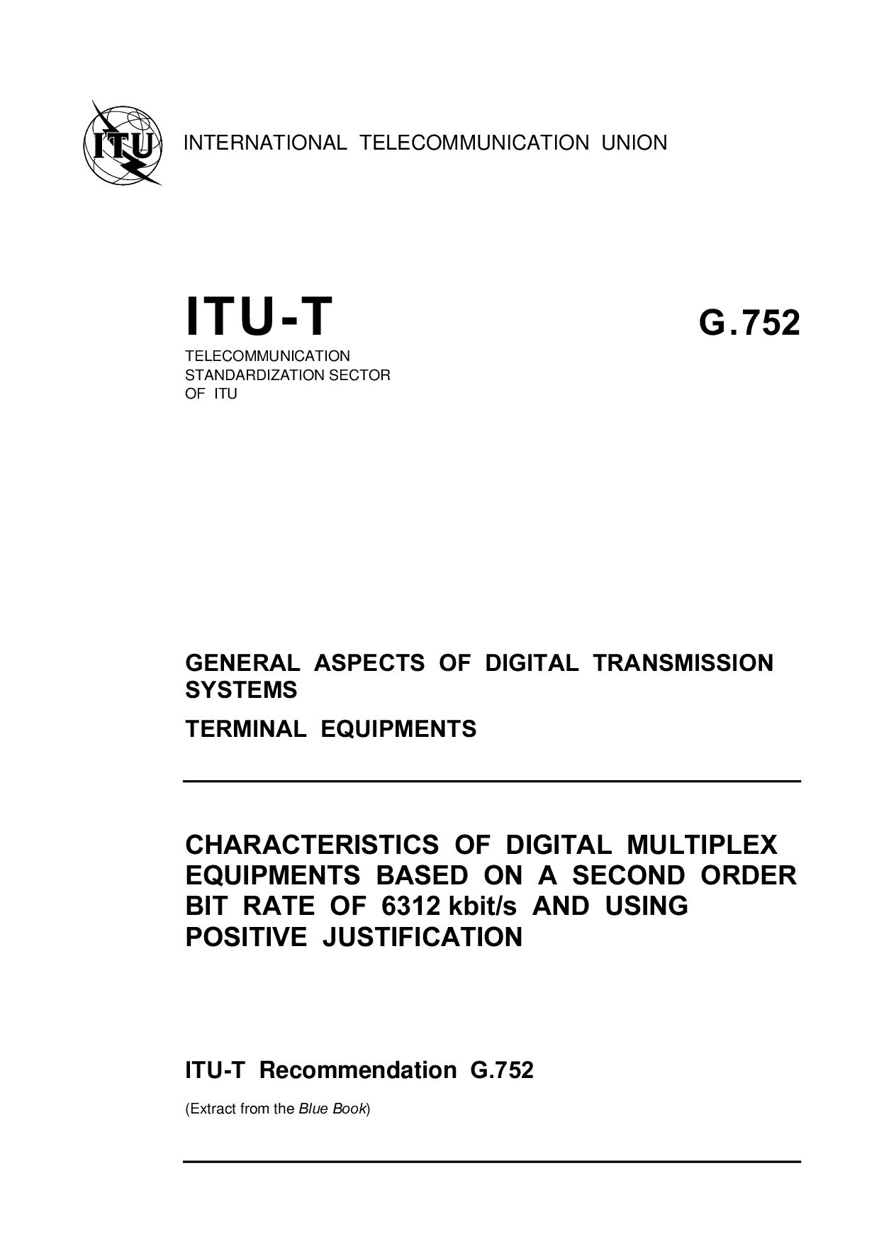 ITU-T G.752-1993