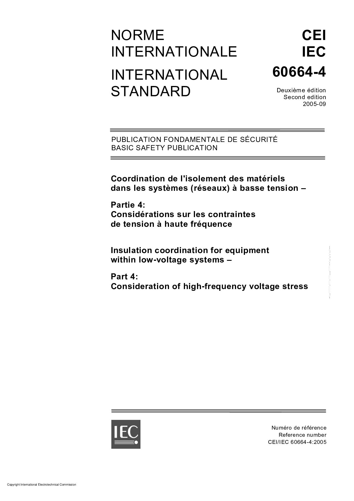 IEC 60664-4:2005封面图