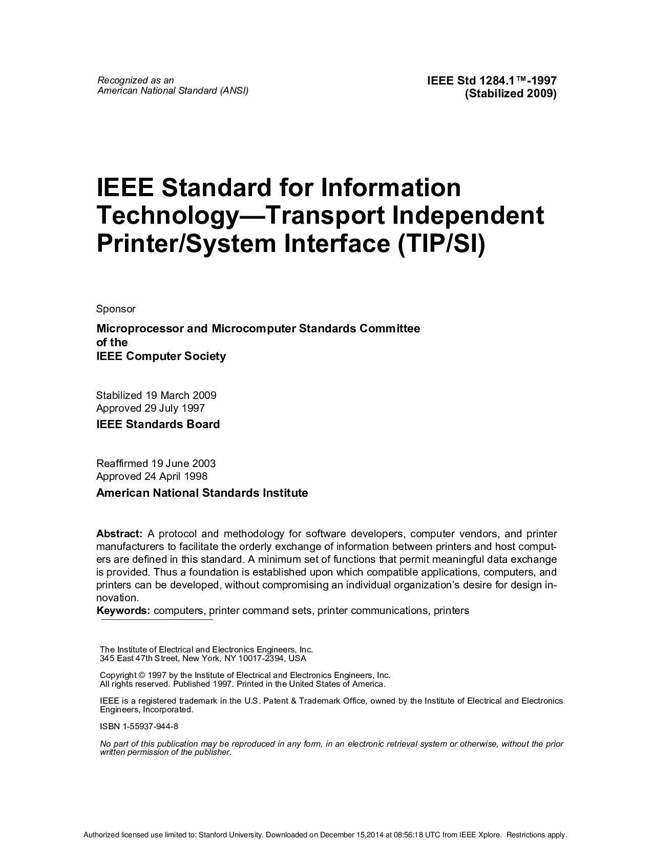 IEEE Std 1284.1-1997(R2009)