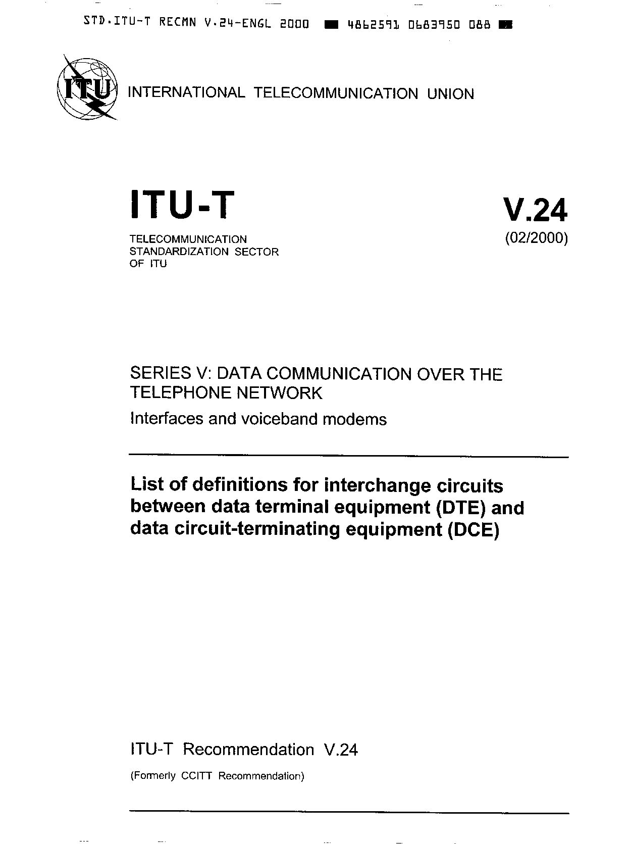 ITU-T V.24-2000封面图
