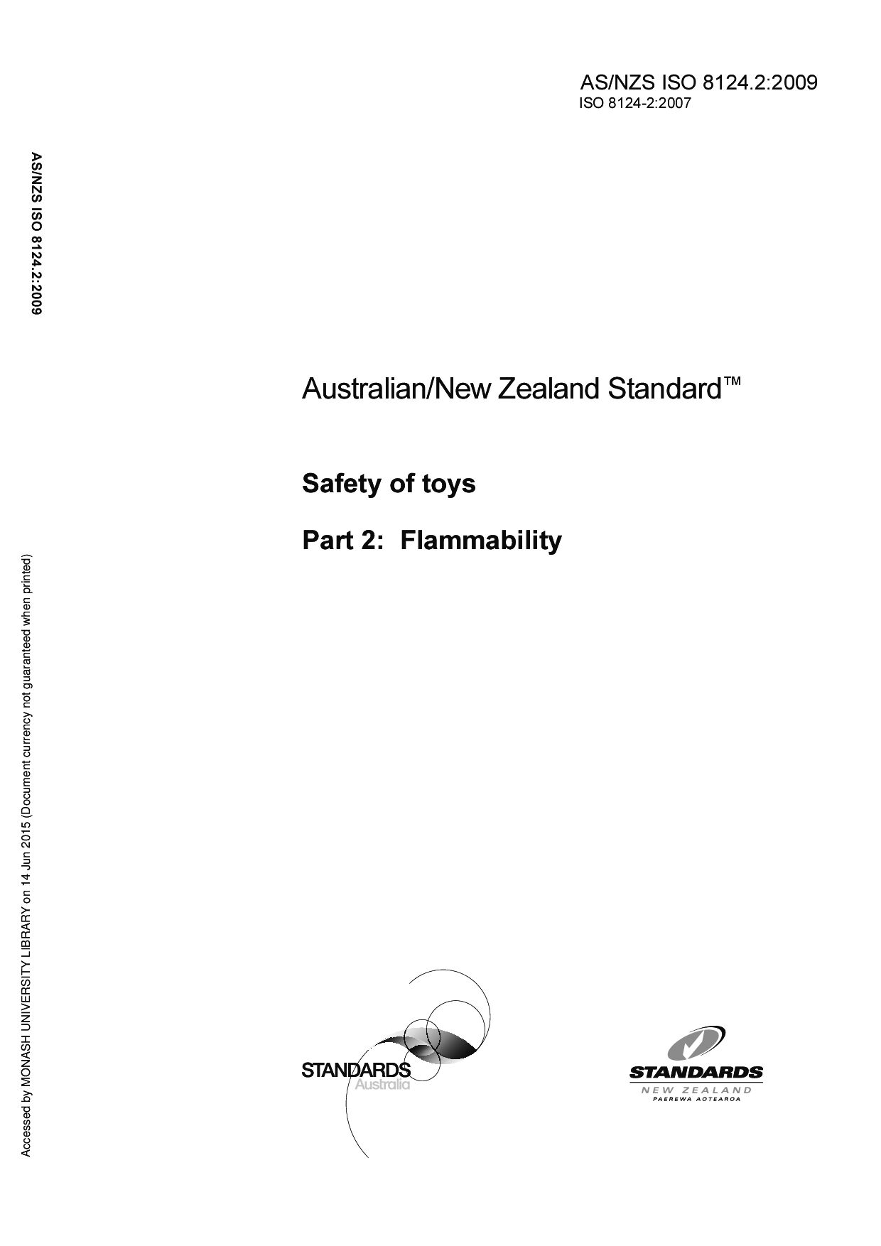 AS/NZS ISO 8124.2:2009封面图