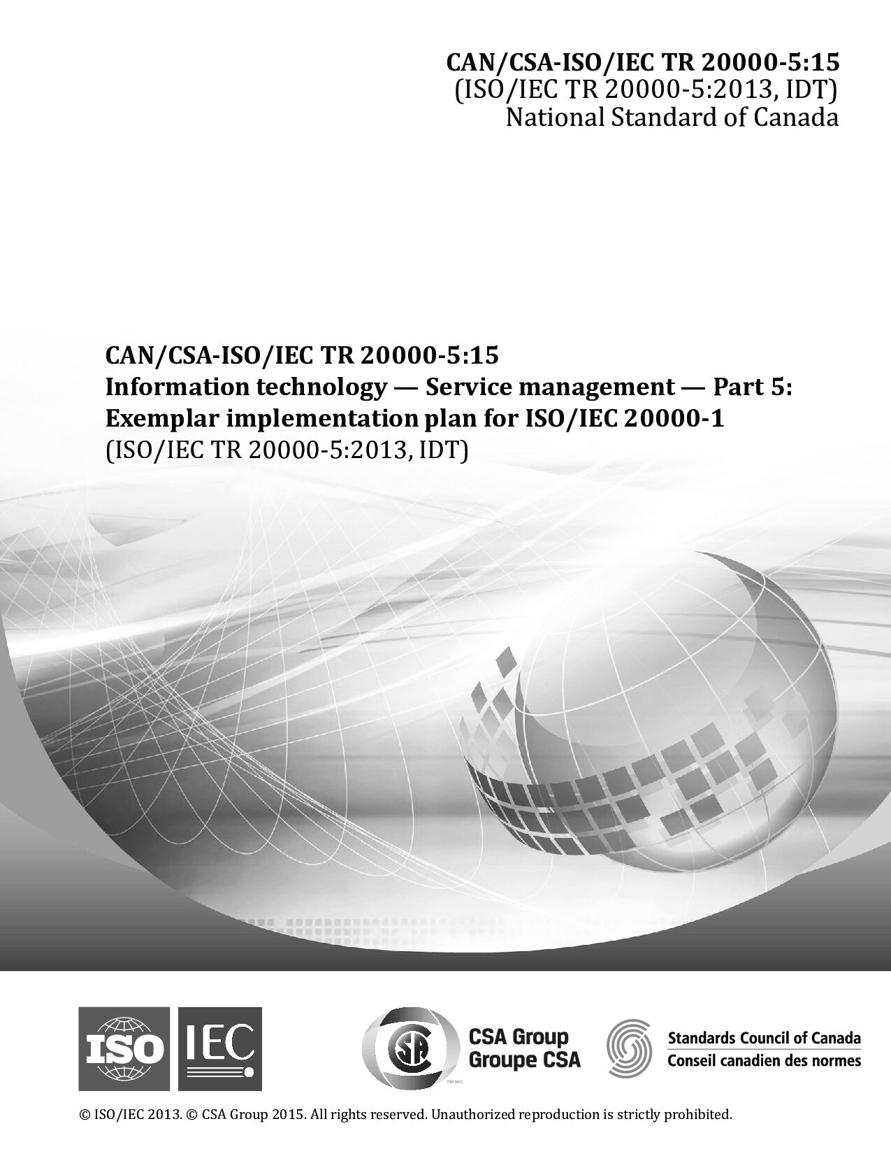 CAN/CSA-ISO/IEC TR 20000-5:2015封面图