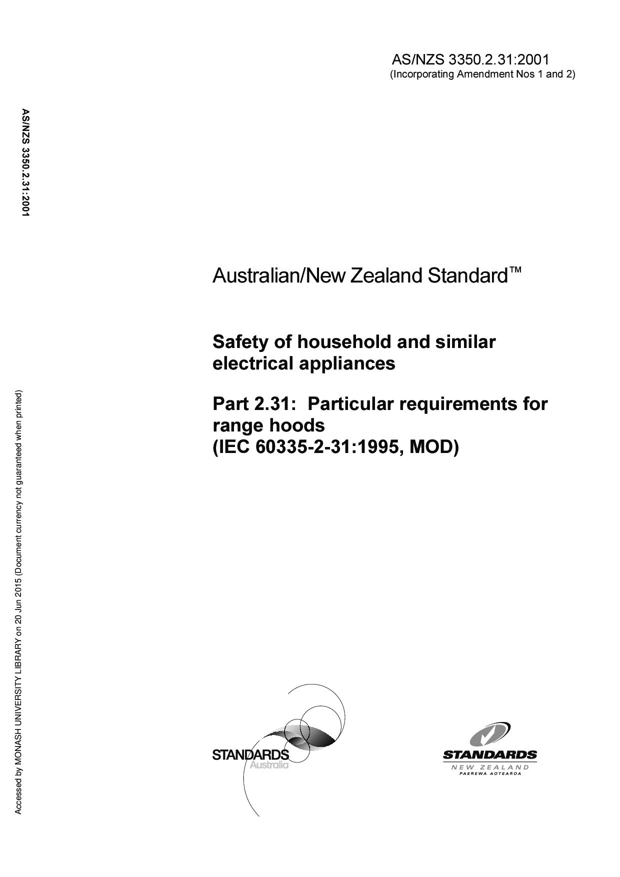 AS/NZS 3350.2.31:2001(R2007)封面图