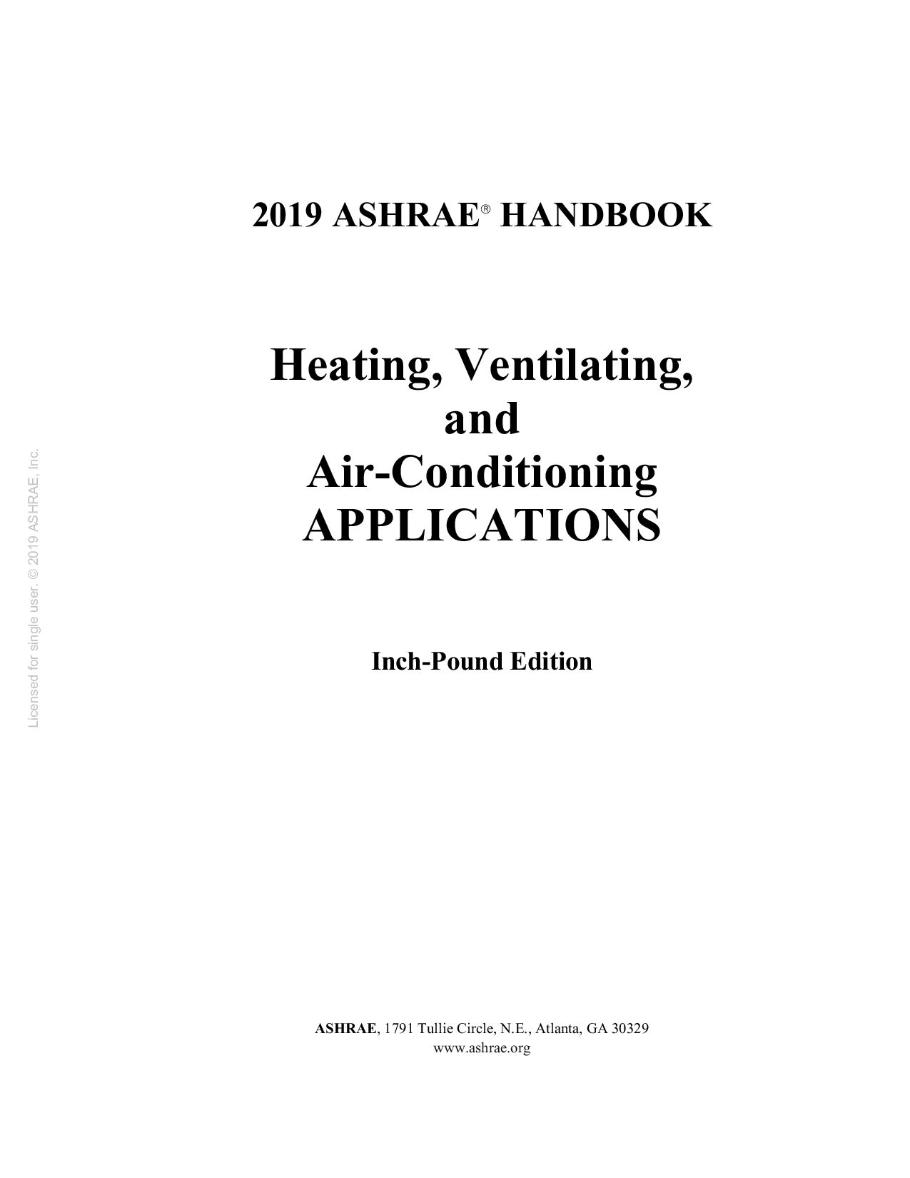NFPA 2019 ASHRAE Handbook - Applications (I-P)封面图