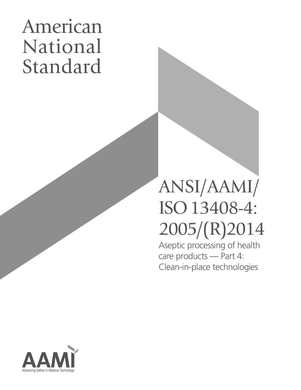 ANSI/AAMI/ISO 13408-4:2005(2014)封面图