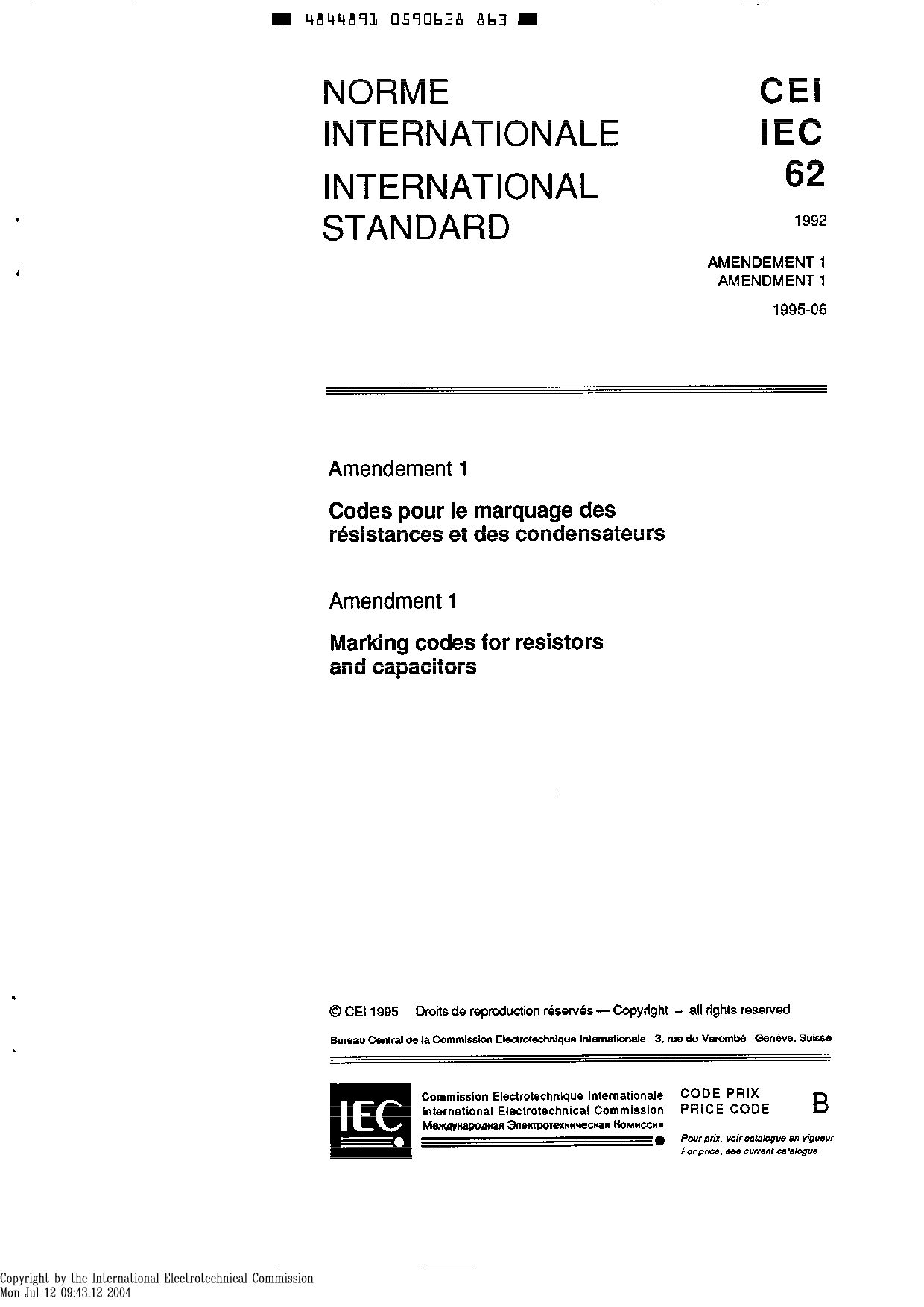 IEC 60062:1992封面图