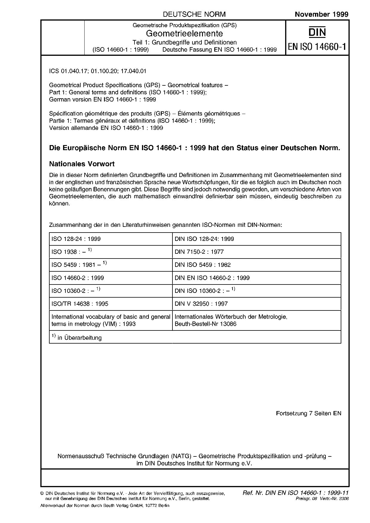 DIN EN ISO 14660-1:1999封面图