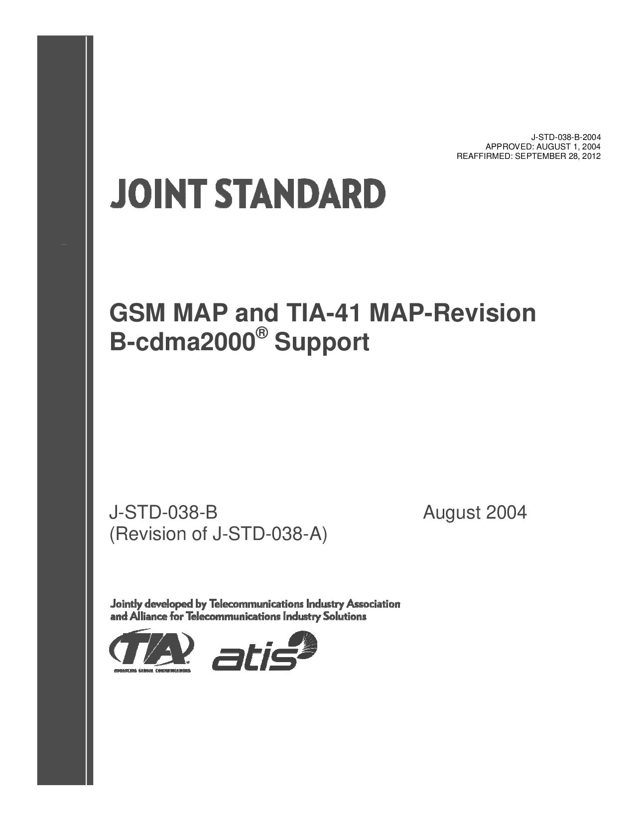 TIA J-STD-038-B-2004封面图