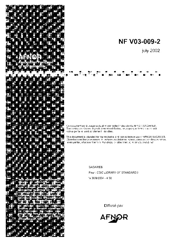 NF V03-009-2-2002