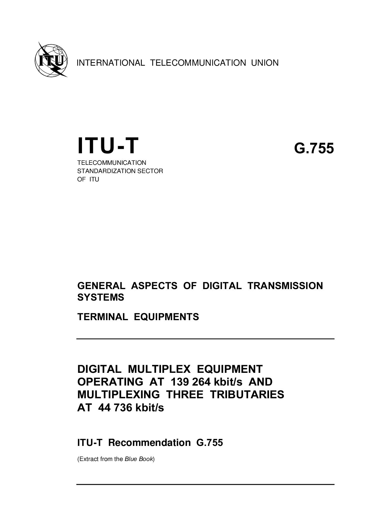 ITU-T G.755-1993封面图