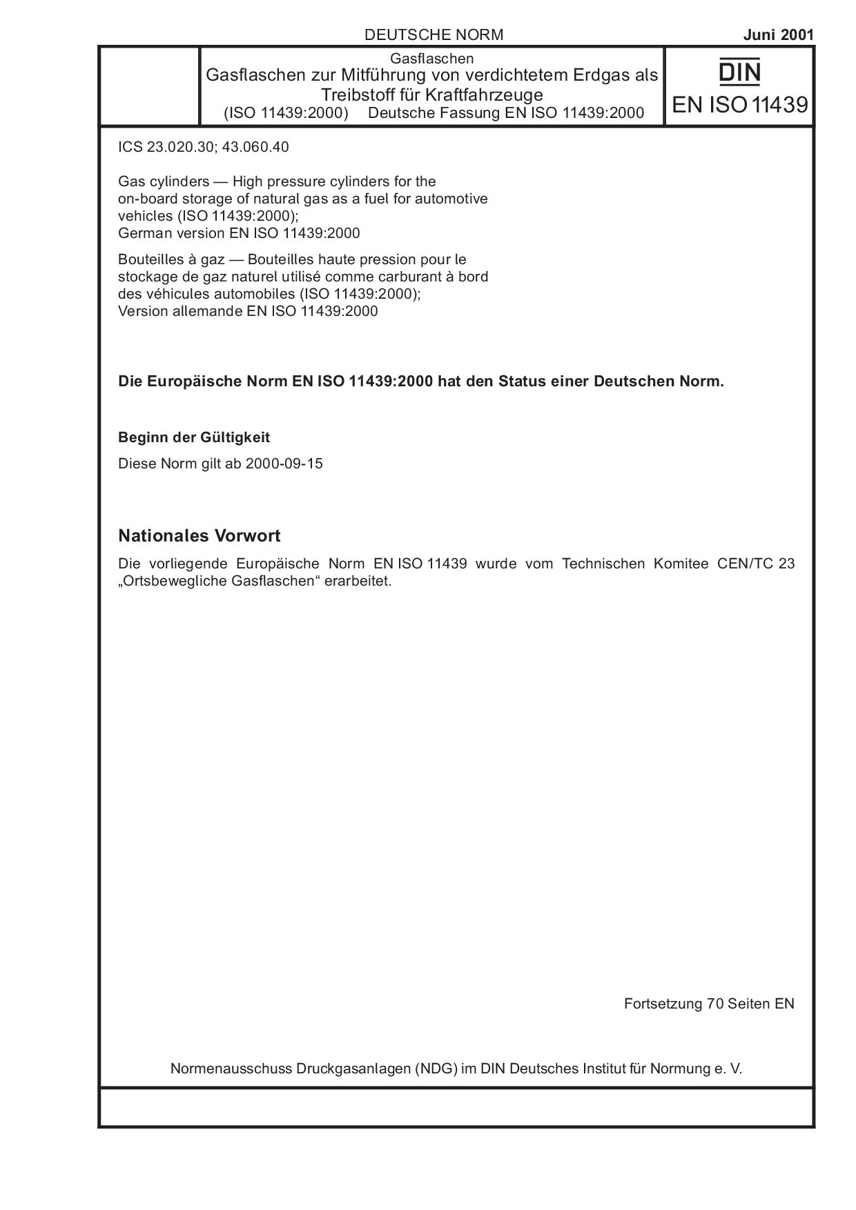 DIN EN ISO 11439:2001封面图
