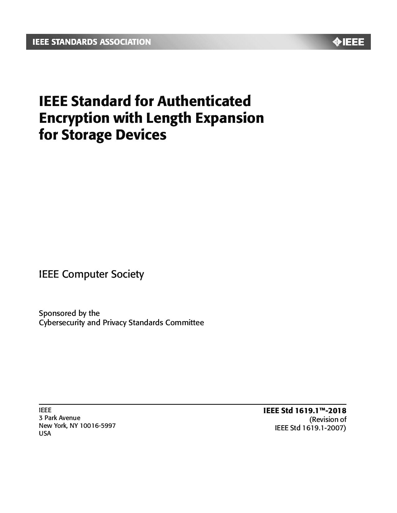 IEEE Std 1619.1-2018