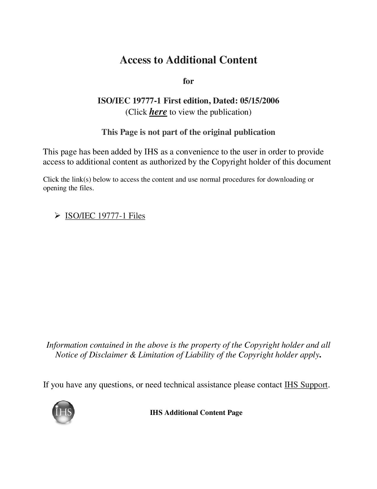 ISO/IEC 19777-1:2006封面图