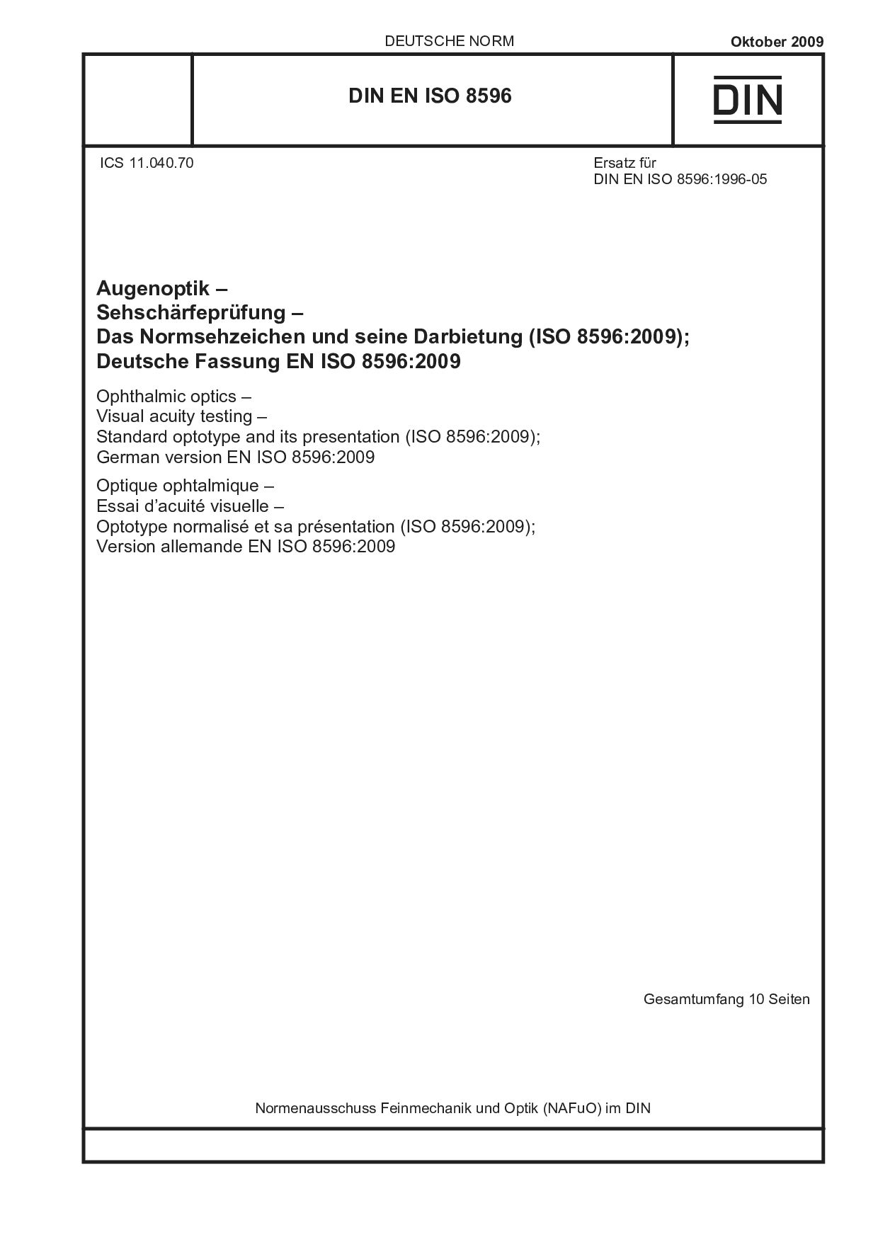 DIN EN ISO 8596:2009封面图