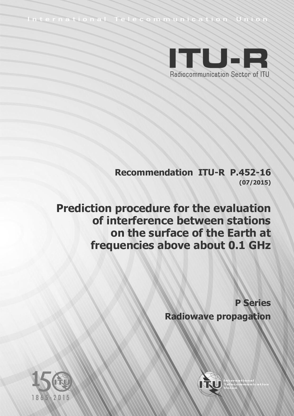ITU-R P.452-16-2015封面图