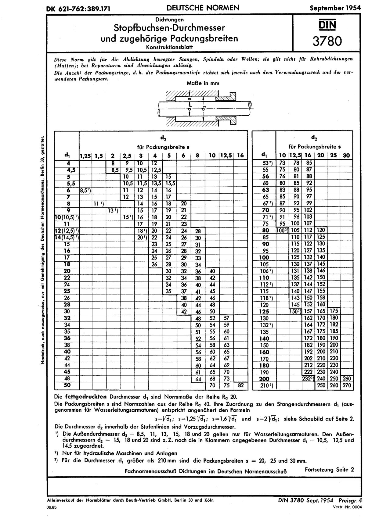 DIN 3780:1954封面图