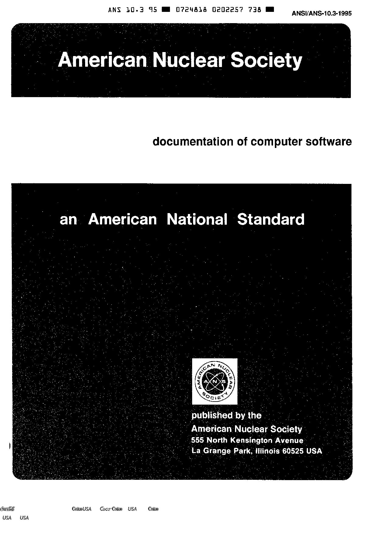 ANSI/ANS 10.3-1995封面图