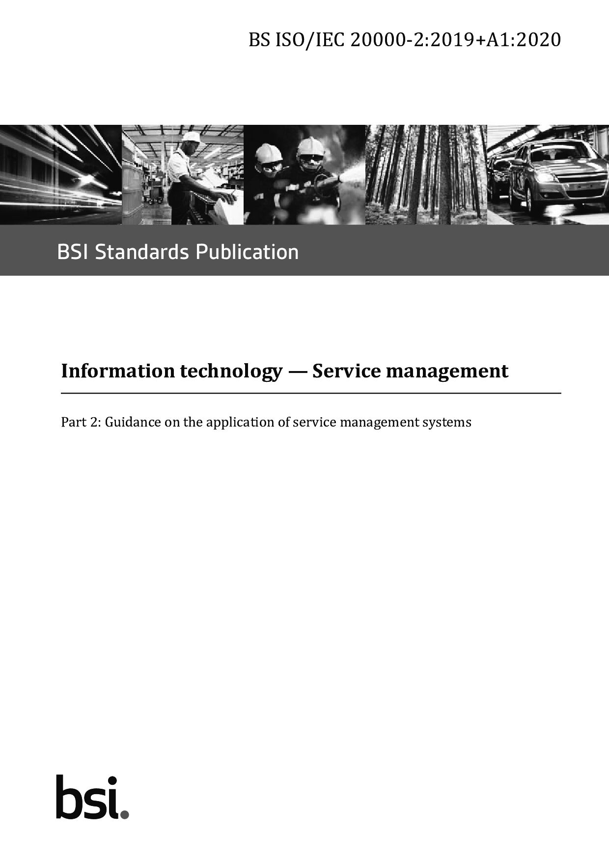 BS ISO/IEC 20000-2:2019+A1:2020封面图
