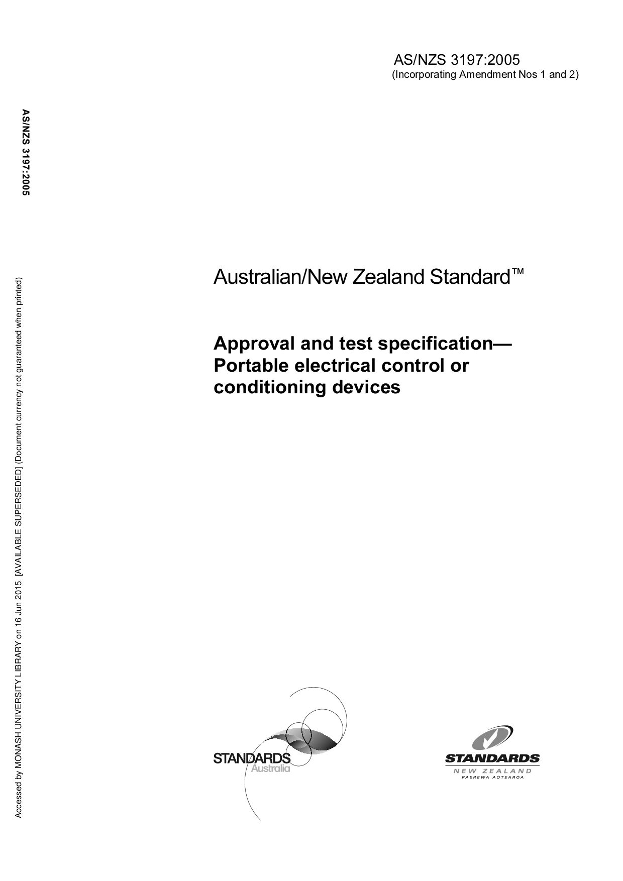 AS/NZS 3197:2005(R2012)封面图