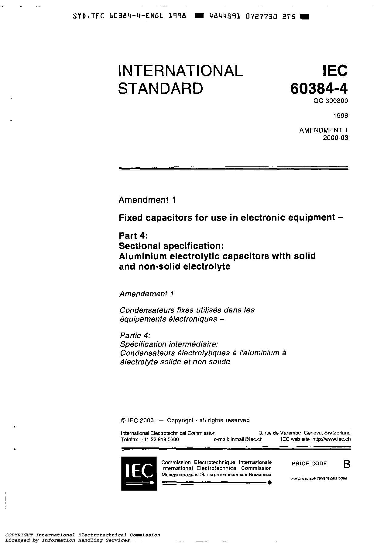 IEC 60384-4:1998封面图