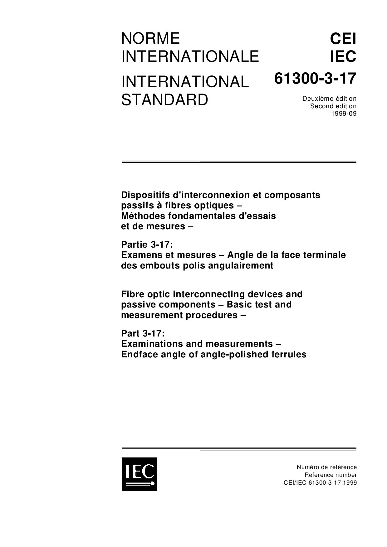 IEC 61300-3-17:1999封面图