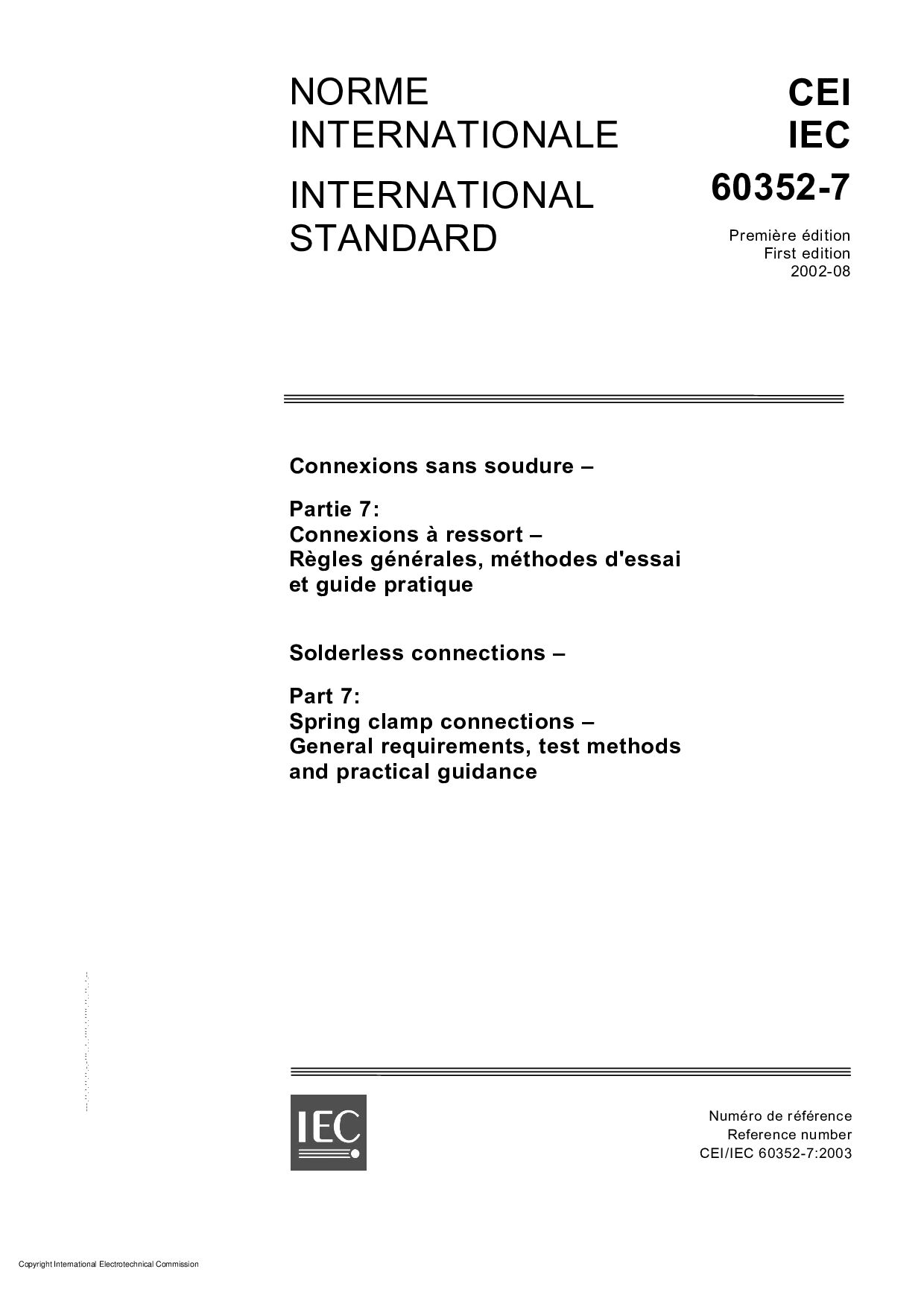 IEC 60352-7:2002封面图