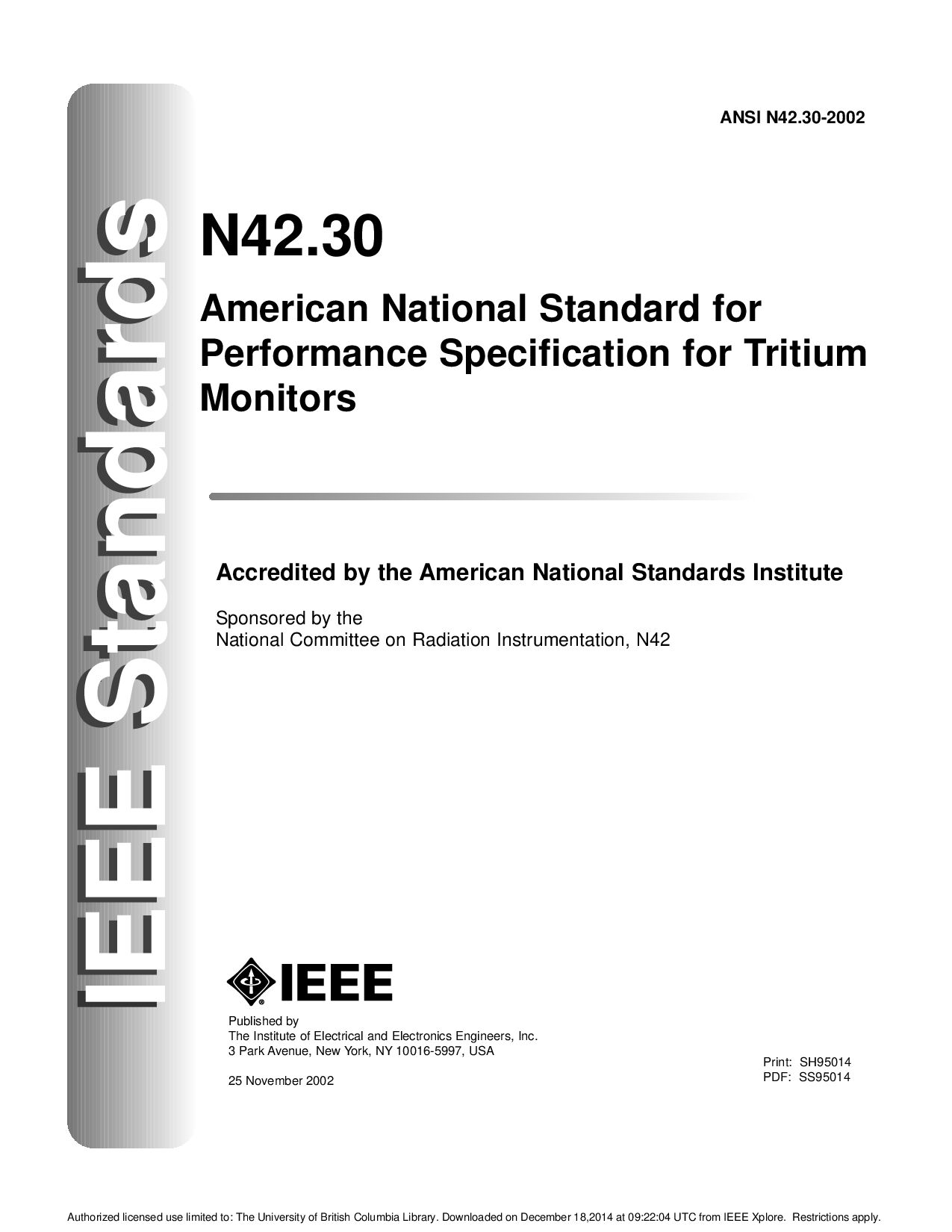 ANSI N42.30-2002封面图