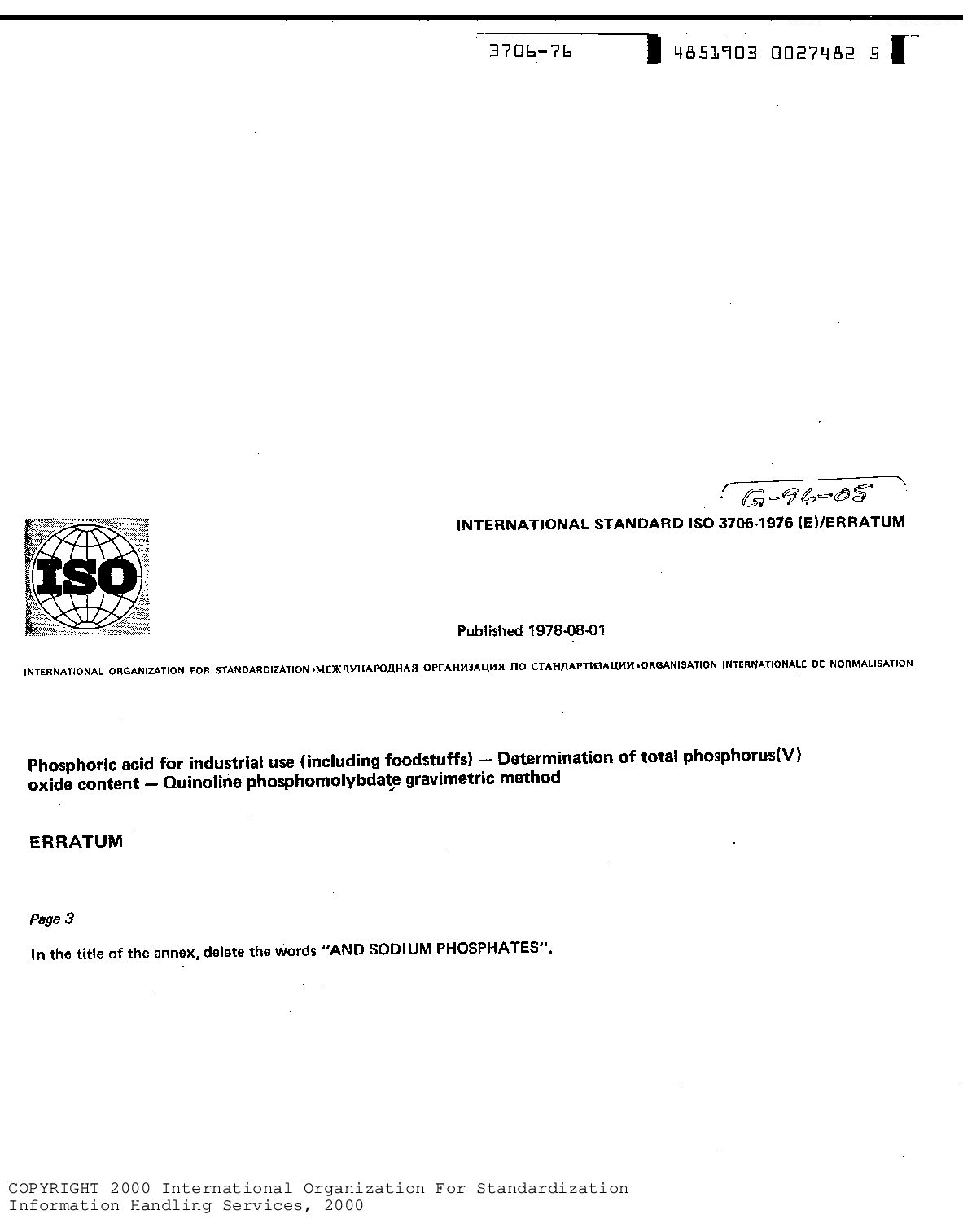 ISO 3706:1976封面图
