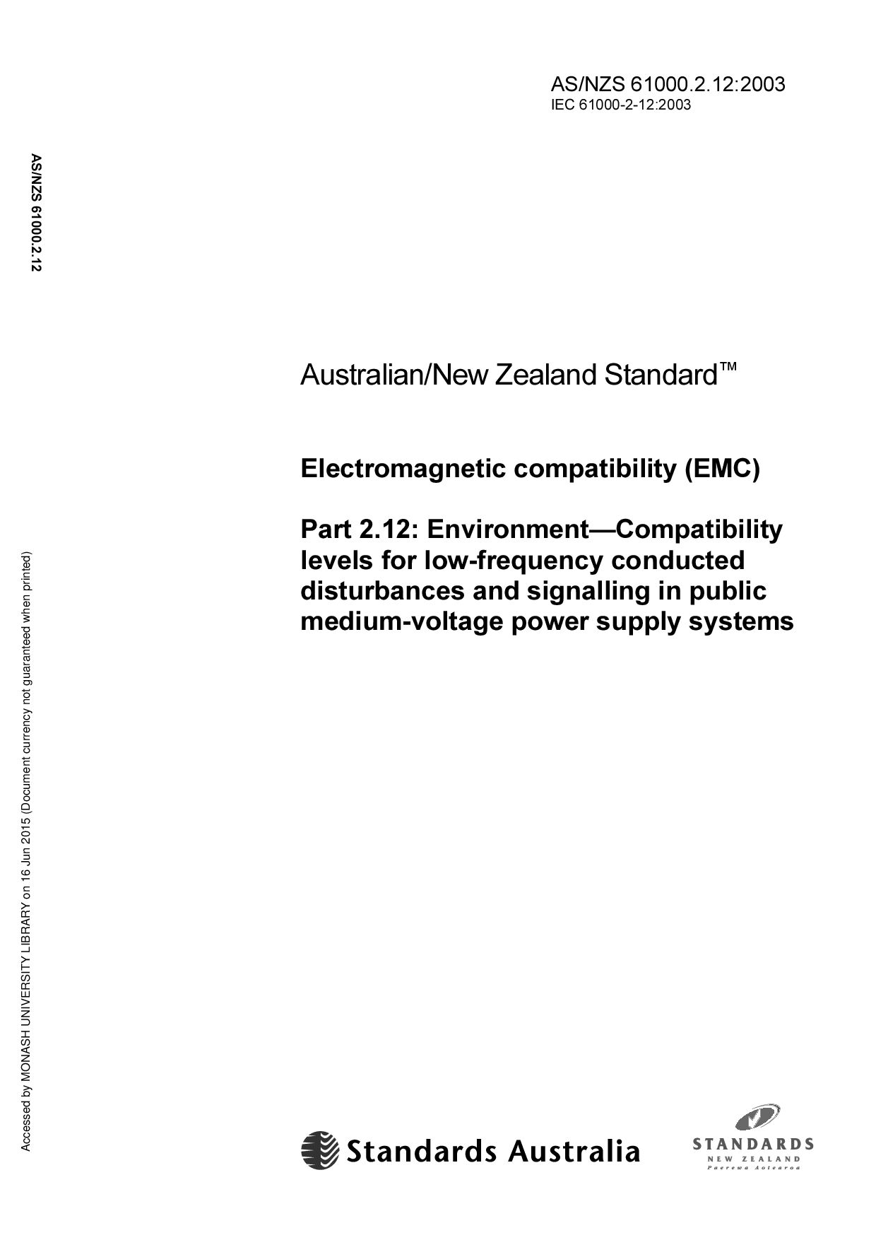 AS/NZS 61000.2.12:2003(R2013)封面图