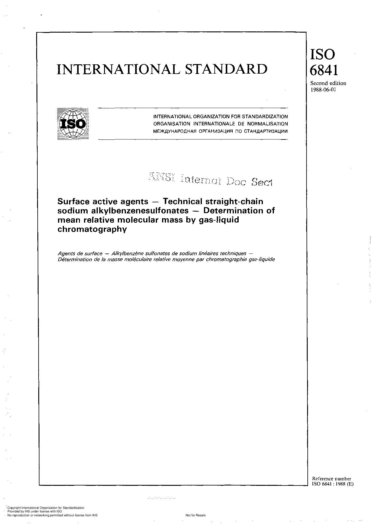 ISO 6841:1988封面图