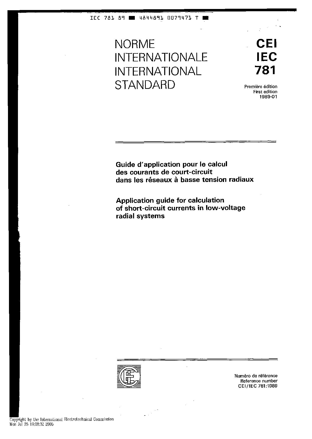 IEC 60781:1989封面图