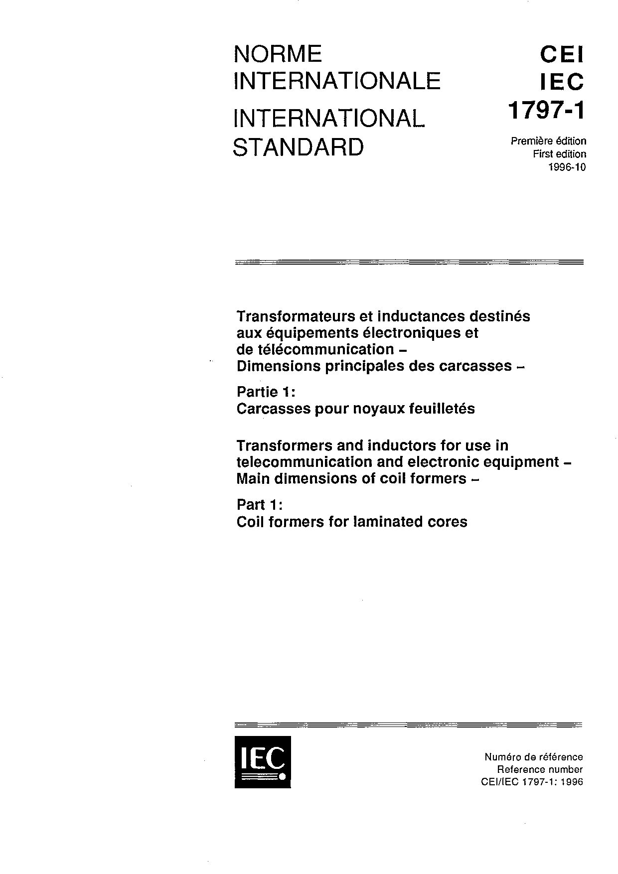 IEC 61797-1:1996封面图