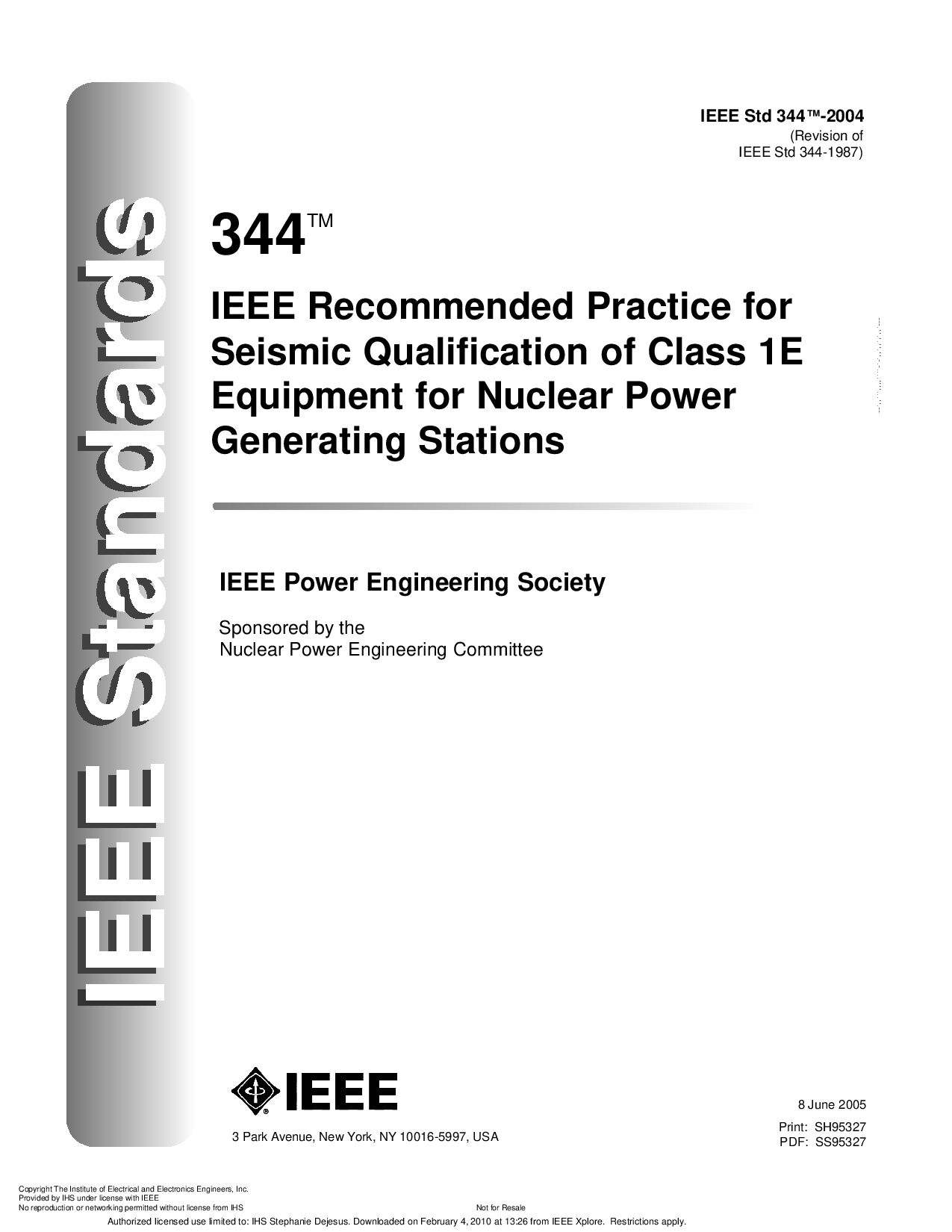 IEEE 344-2004封面图