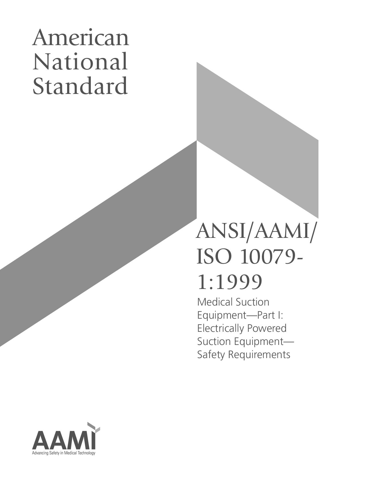 ANSI/AAMI/ISO 10079-1:1999(2014)封面图