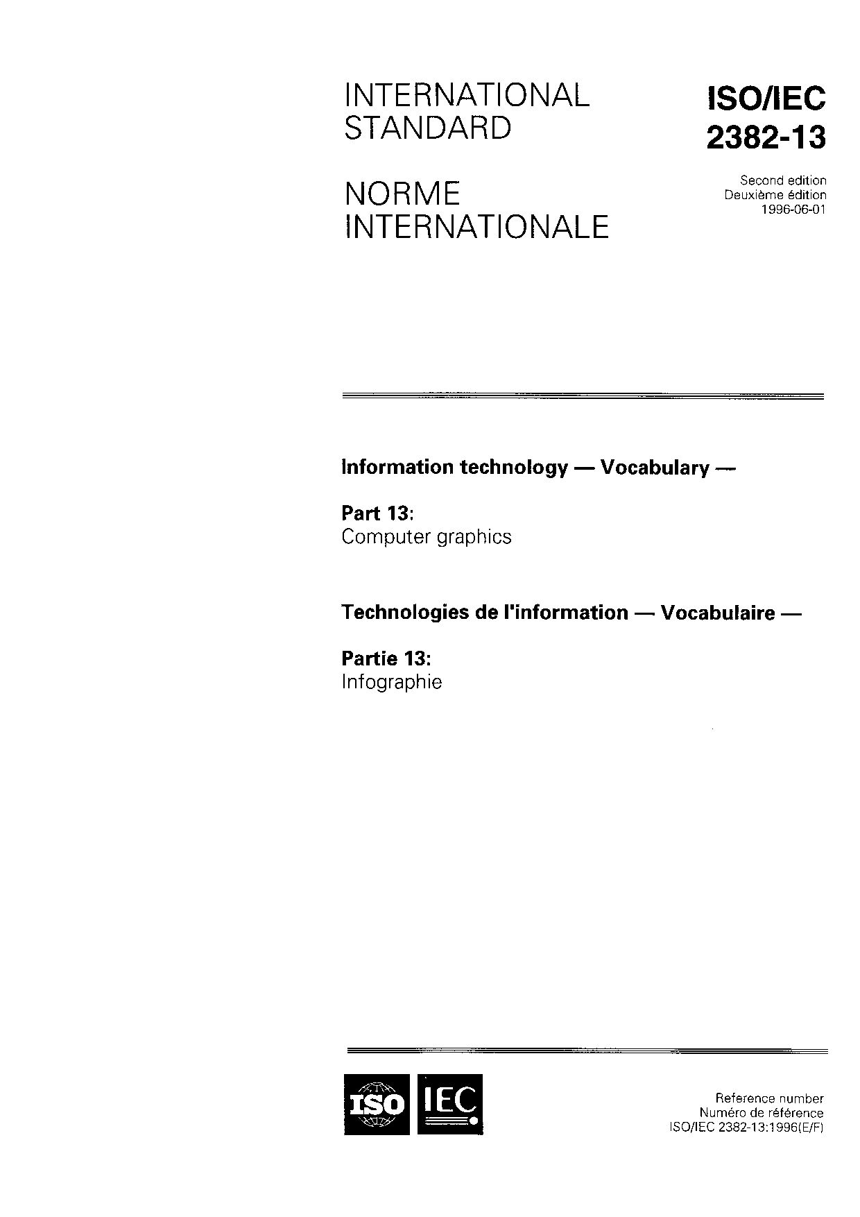ISO/IEC 2382-13:1996封面图