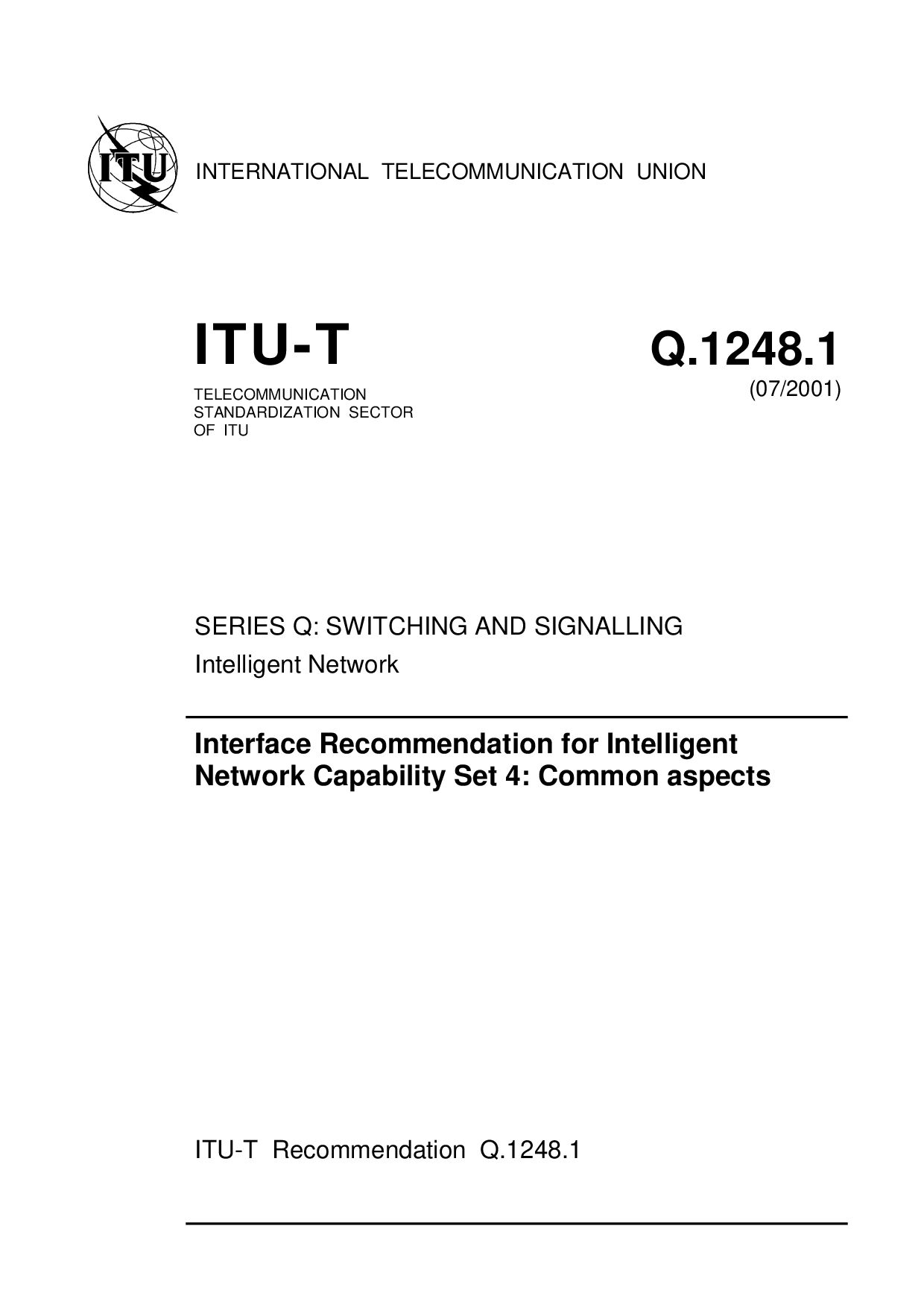 ITU-T Q.1248.1-2001封面图