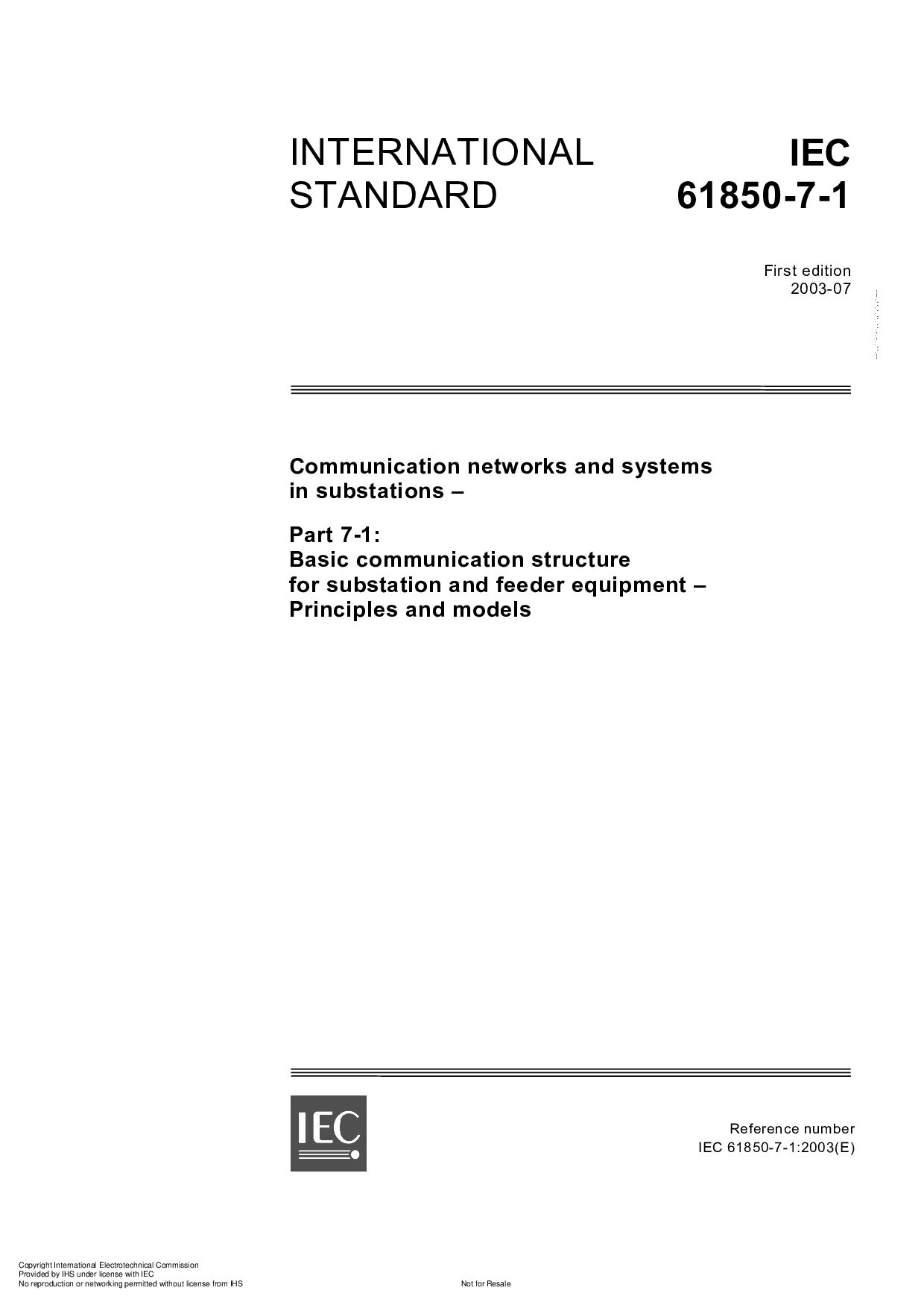 IEC 61850-7-1:2003封面图