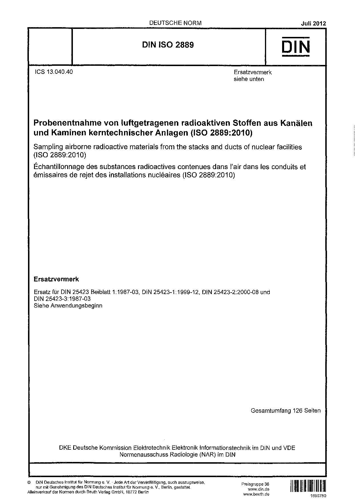 DIN ISO 2889:2012封面图